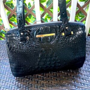 Brahmin black handbag/shoulder bag, medium